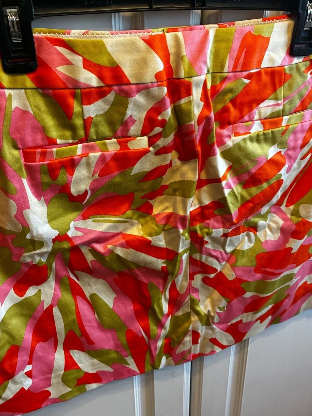 J Crew Woman’s Pink, Red, White & Green Printed Mini Skirt, Size: 8